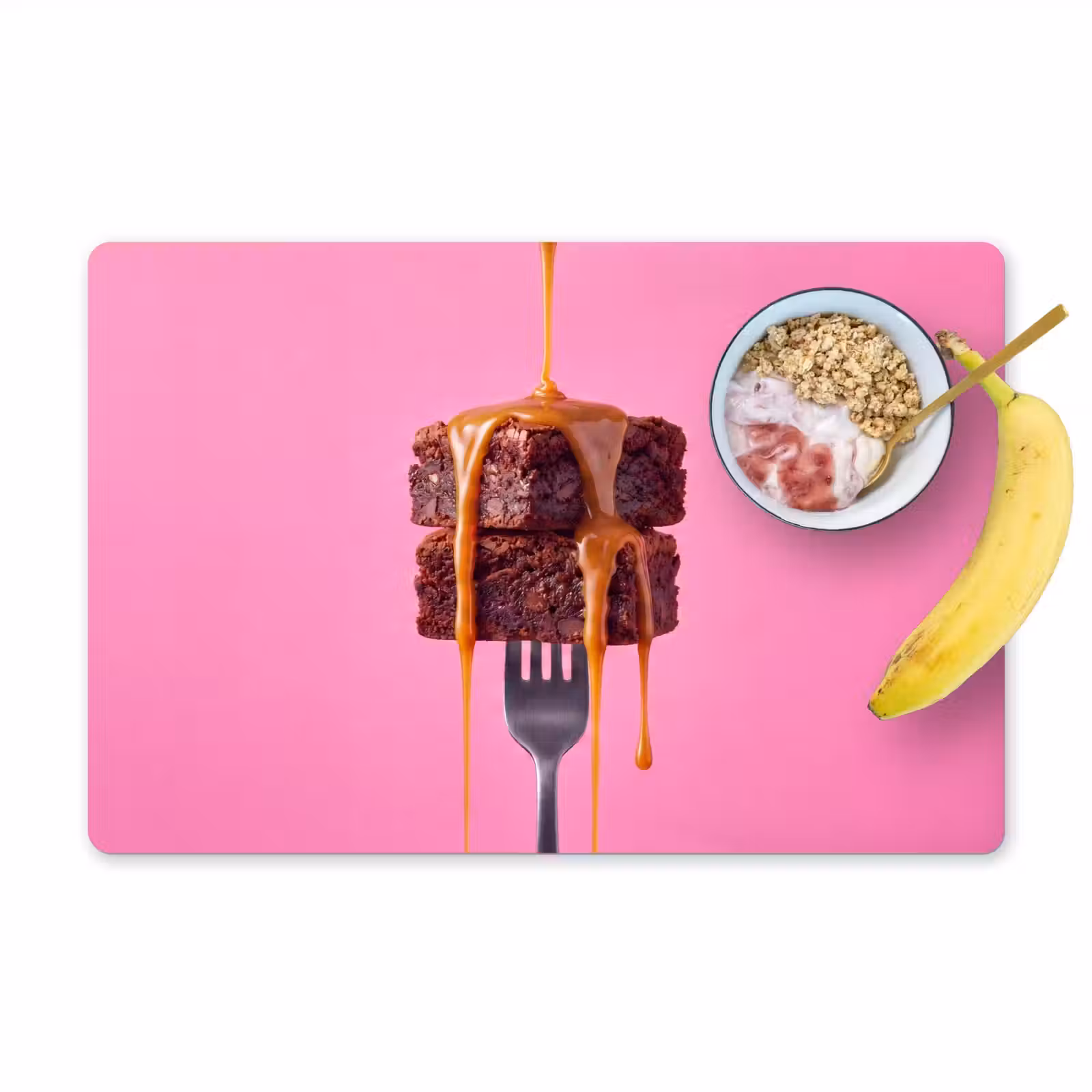 Placemat - 6 stuks - Brownie - Karamel - Eten — 1