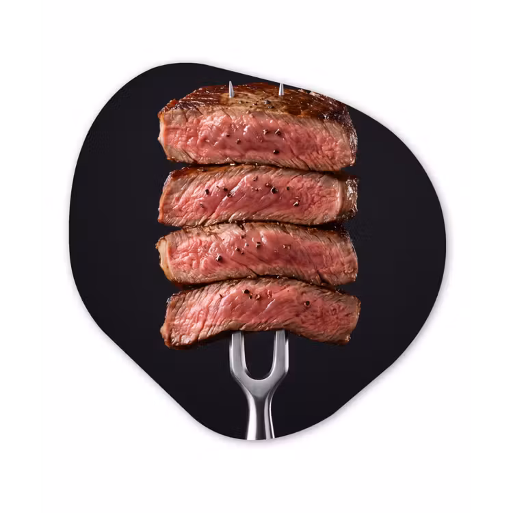 Organische schilderij - Aluminium - Eten - Rosé - Vork — 1