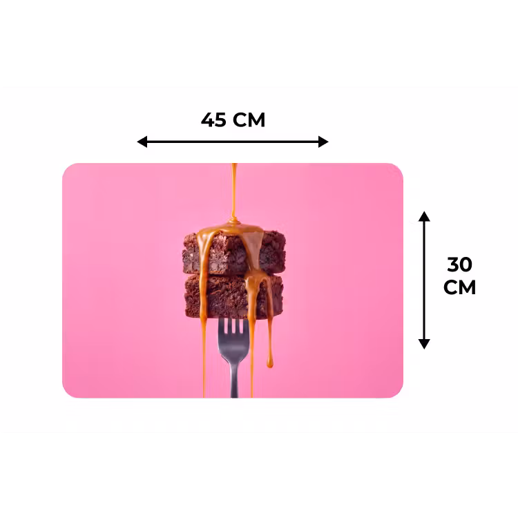 Placemat - 6 stuks - Brownie - Karamel - Eten — 3