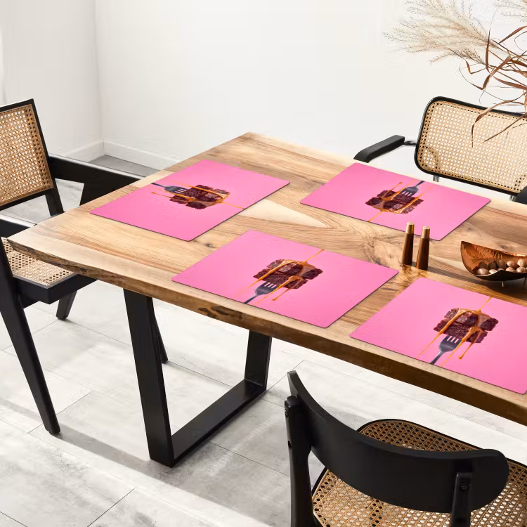 Placemat - 6 stuks - Brownie - Karamel - Eten — 5