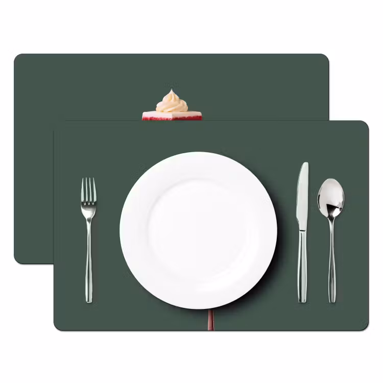 Placemat - 6 stuks - Cake - Vork - Rood — 2