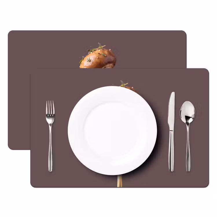 Placemat - 6 stuks - Eten - Gestapeld - Vork — 2