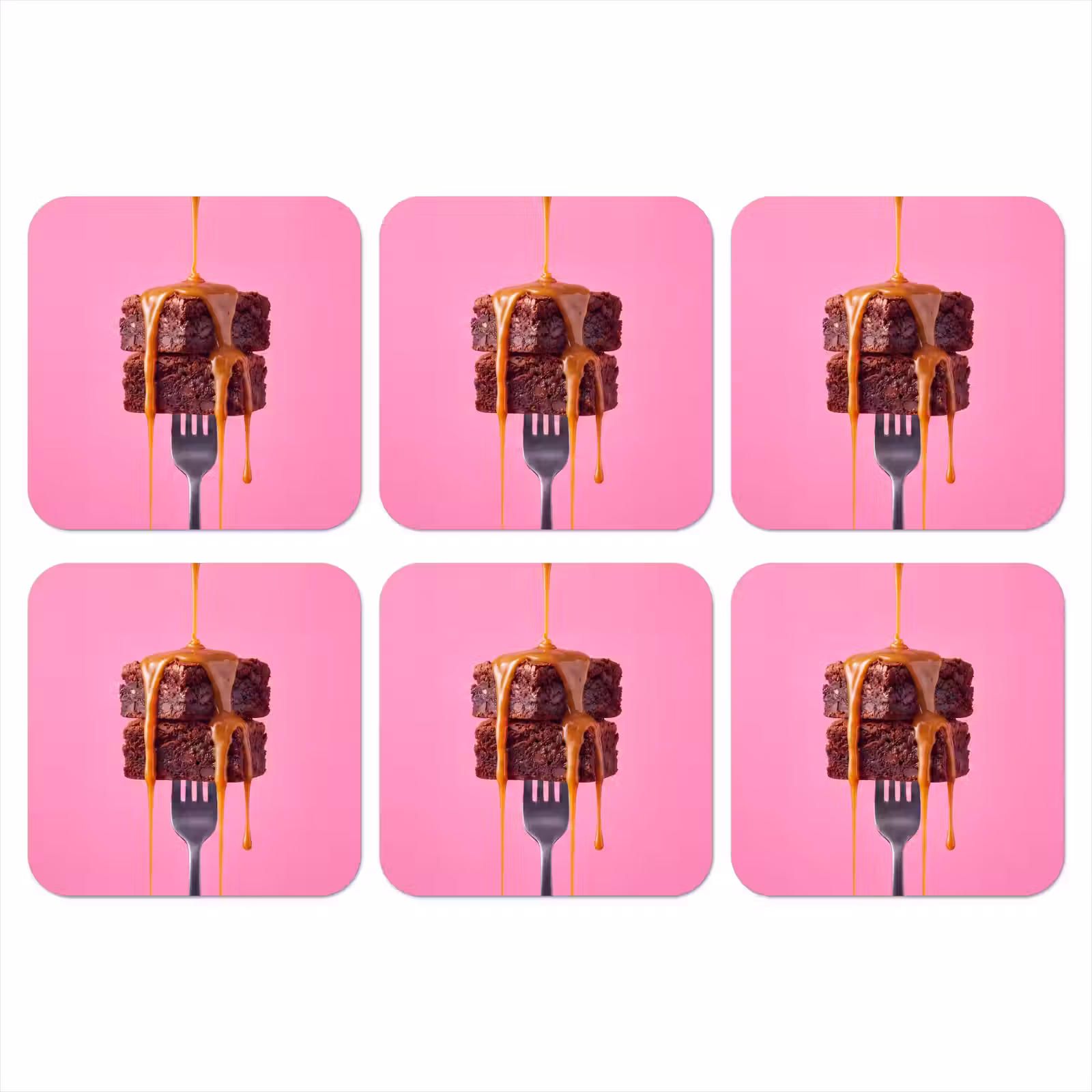 Onderzetter - Brownie - Karamel - Eten — 1