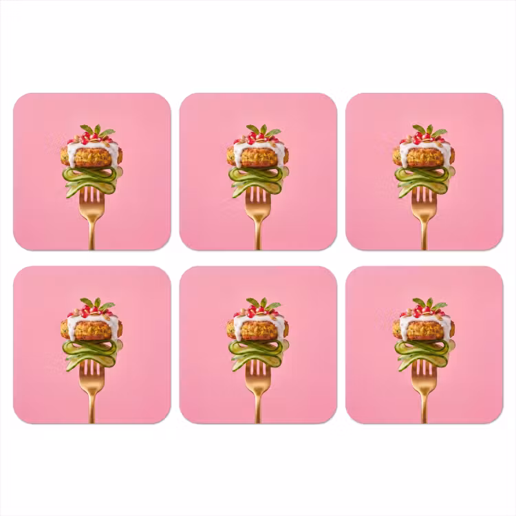 Onderzetter - Eten - Vork - Roze — 1