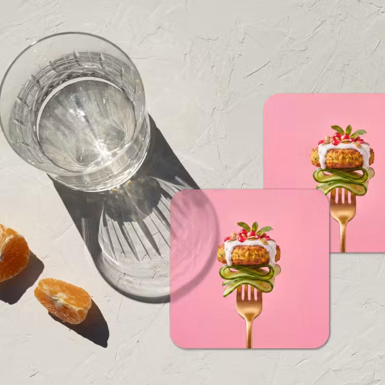 Onderzetter - Eten - Vork - Roze — 2