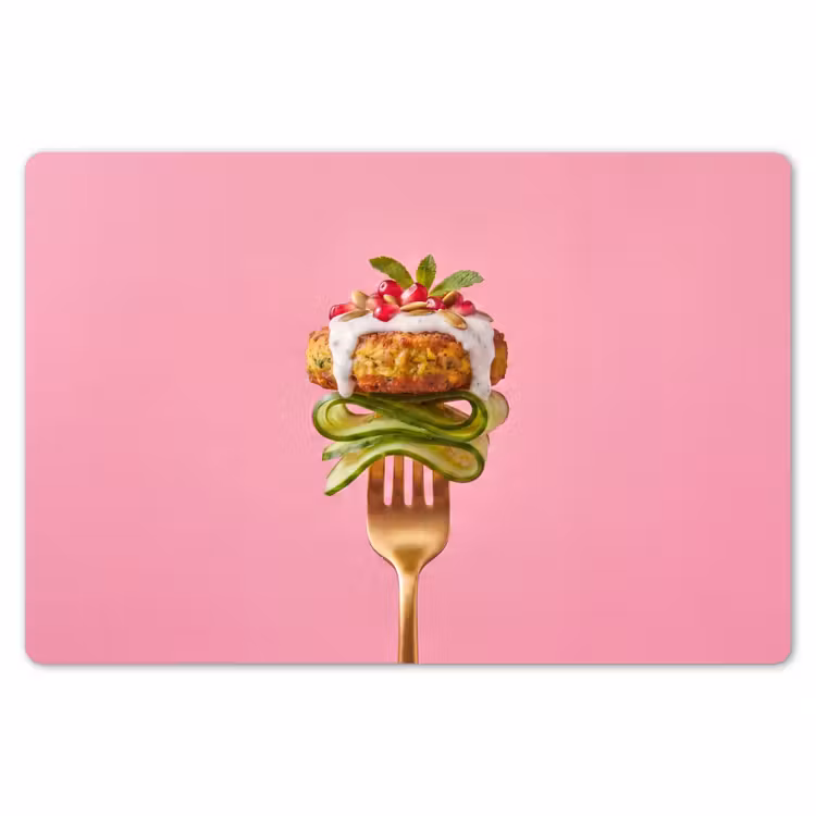 Placemat - 6 stuks - Eten - Vork - Roze — 7