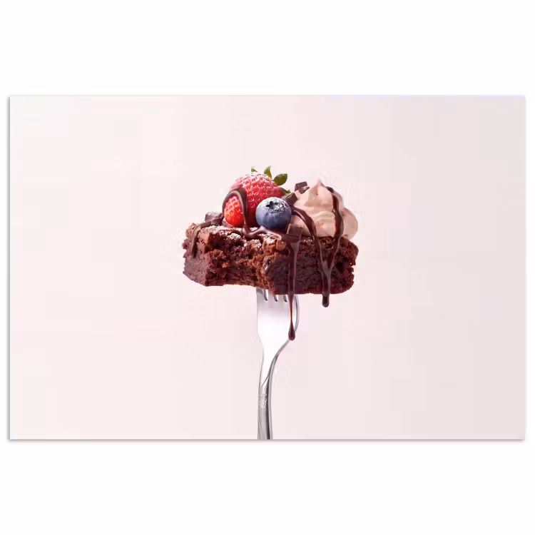 Poster - Vork - brownie - aardbei — 1