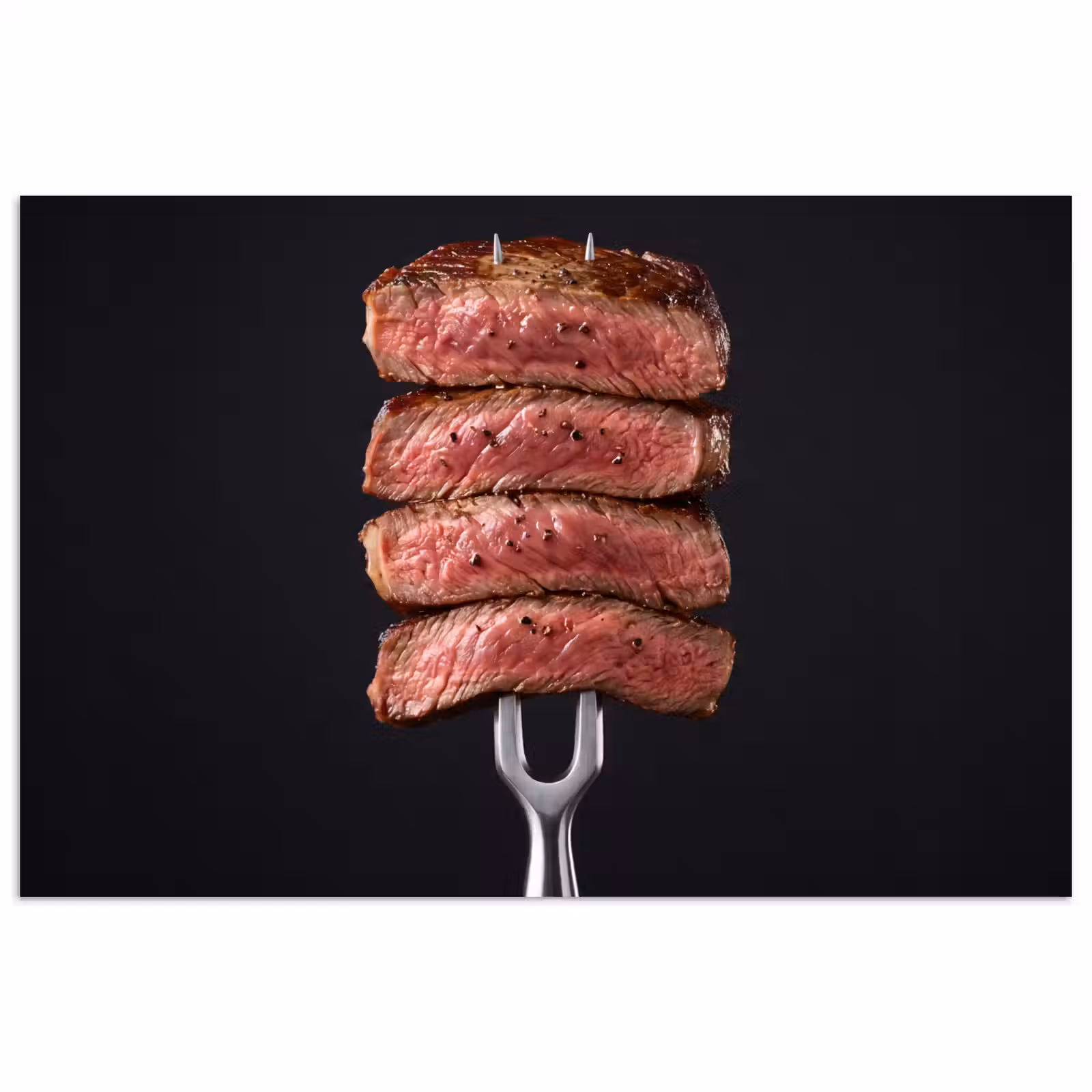Poster - Eten - Rosé - Vork — 1