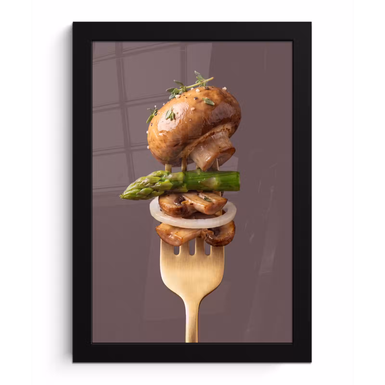 Poster met lijst - Eten - Gestapeld - Vork — 1
