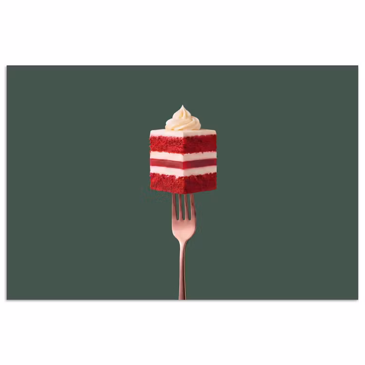 Poster - Cake - Vork - Rood — 1