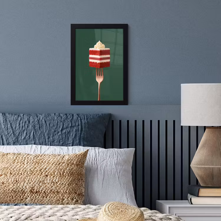 Poster met lijst - Cake - Vork - Rood — 3
