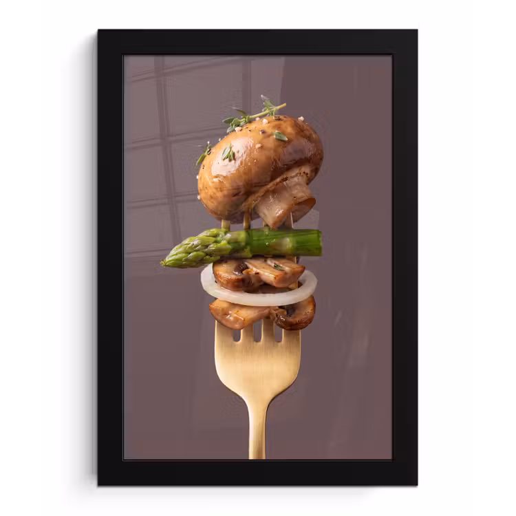 Poster met lijst - Eten - Gestapeld - Vork — 1