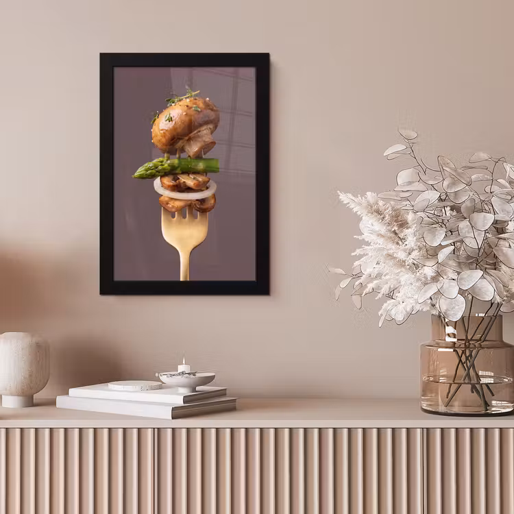 Poster met lijst - Eten - Gestapeld - Vork — 5