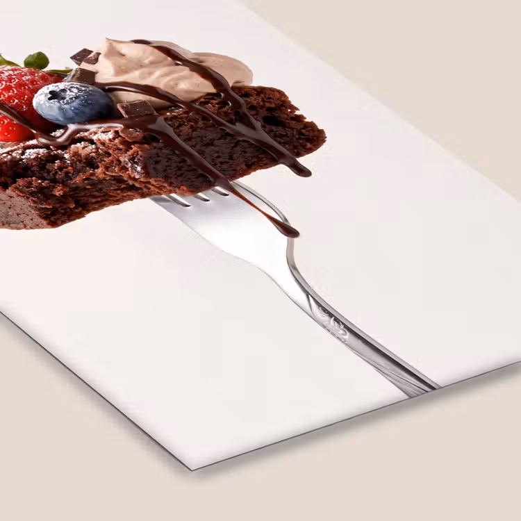 Poster met lijst - Vork - brownie - aardbei — 7
