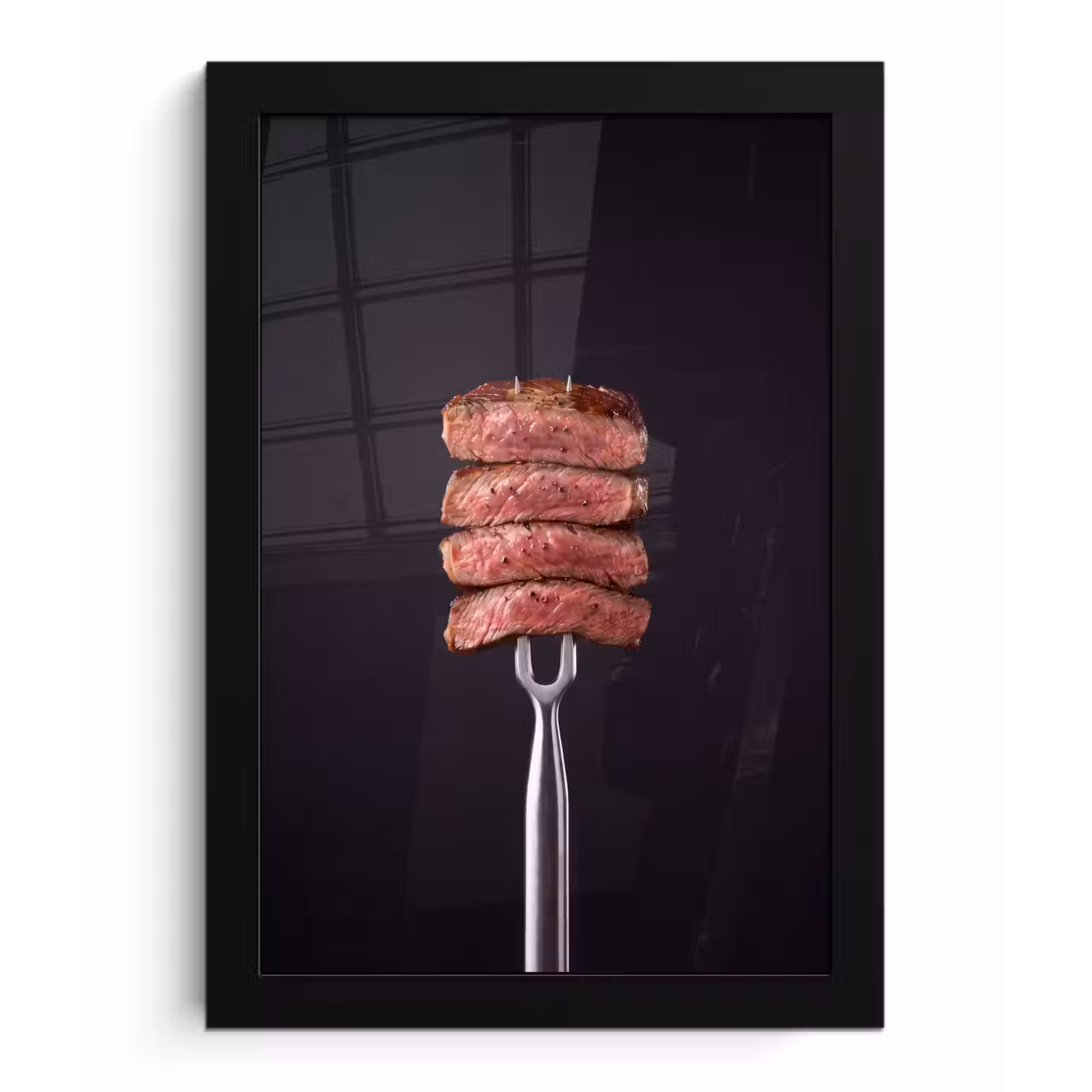 Poster met lijst - Eten - Rosé - Vork — 1
