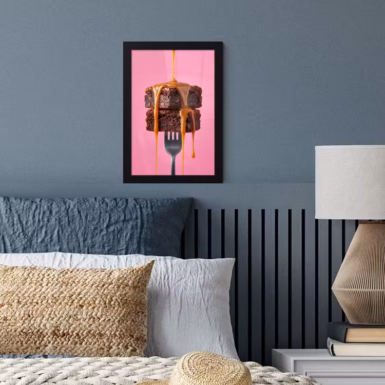 Poster met lijst - Brownie - Karamel - Eten — 3