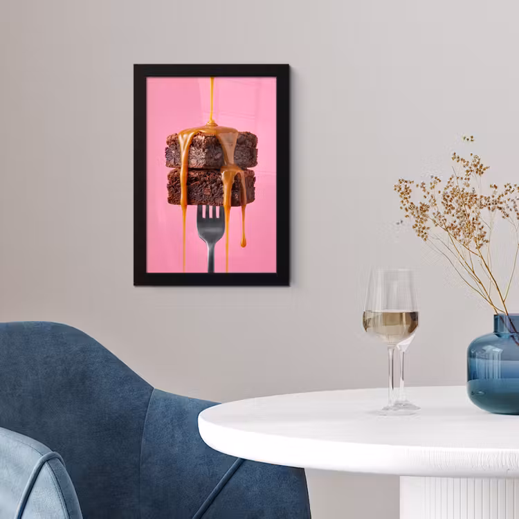 Poster met lijst - Brownie - Karamel - Eten — 4