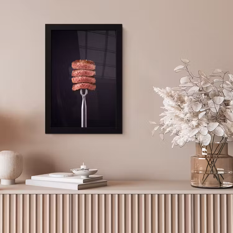 Poster met lijst - Eten - Rosé - Vork — 5