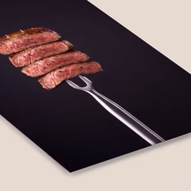 Poster met lijst - Eten - Rosé - Vork — 7