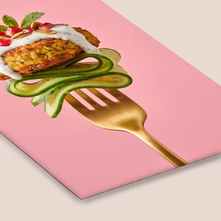 Poster met lijst - Eten - Vork - Roze — 7