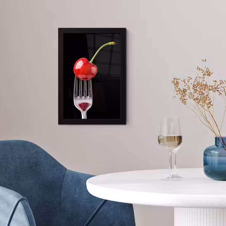 Poster met lijst - Rode kers - Vork — 4