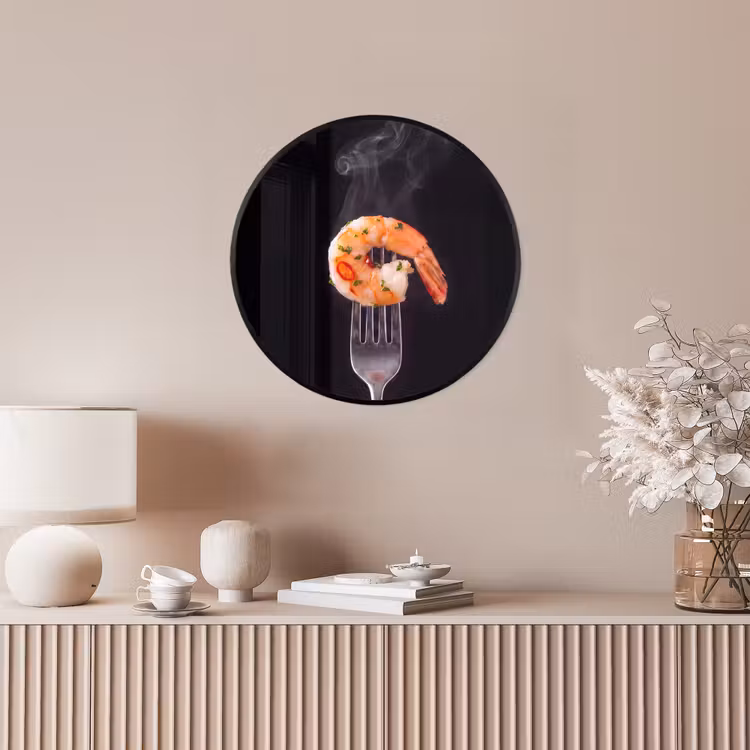 Ronde fotolijst - Eten - Garnaal - Vork — 5