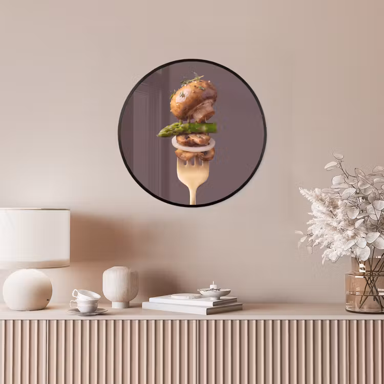 Ronde fotolijst - Eten - Gestapeld - Vork — 5
