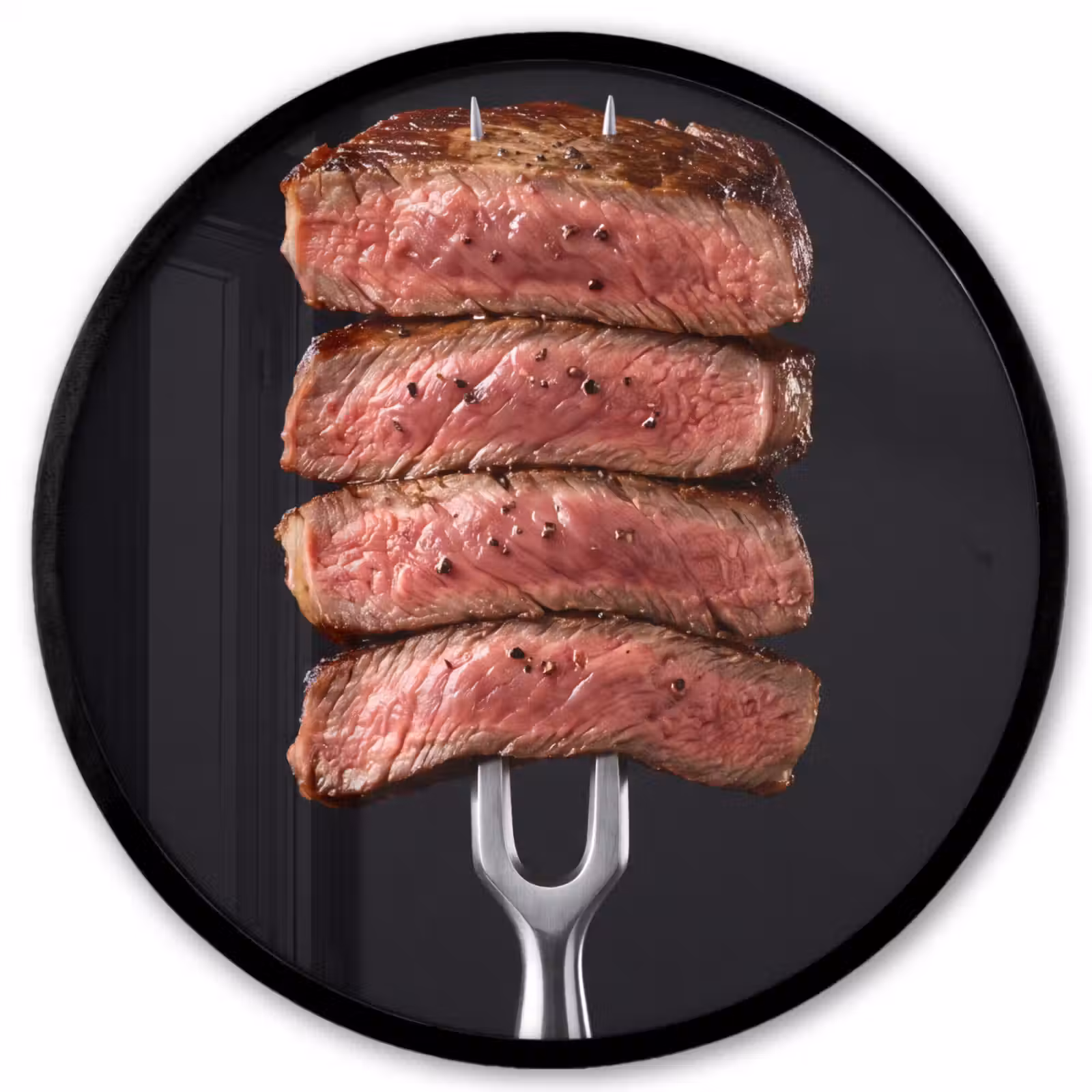 Ronde fotolijst - Eten - Rosé - Vork — 1