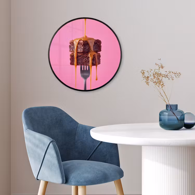 Ronde fotolijst - Brownie - Karamel - Eten — 4