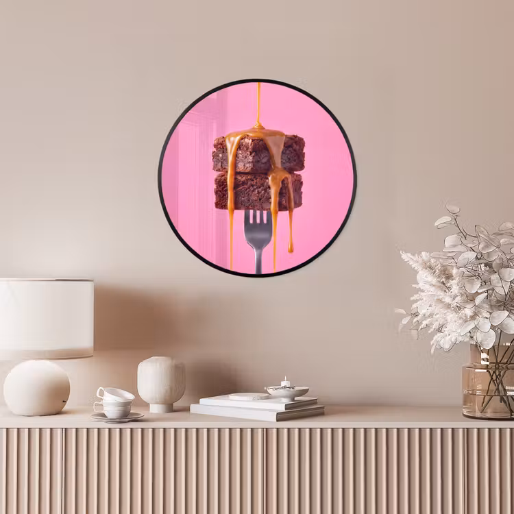 Ronde fotolijst - Brownie - Karamel - Eten — 5