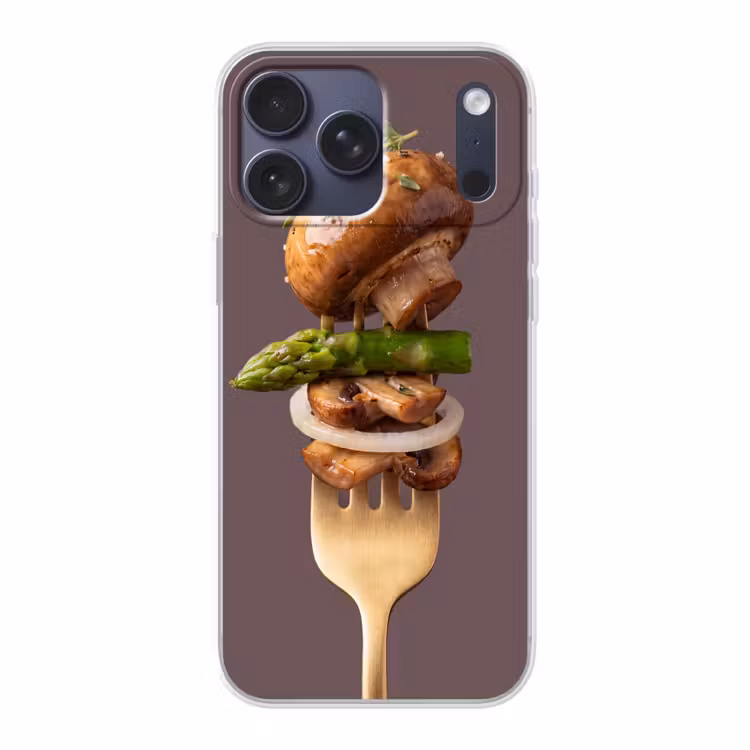 Telefoonhoesje Softcase - Eten - Gestapeld - Vork — 1