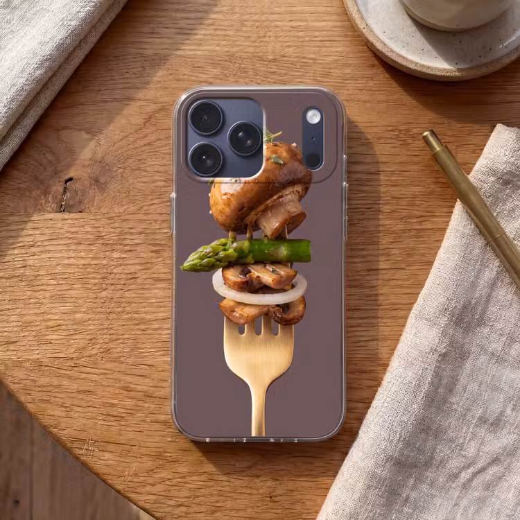 Telefoonhoesje Softcase - Eten - Gestapeld - Vork — 2