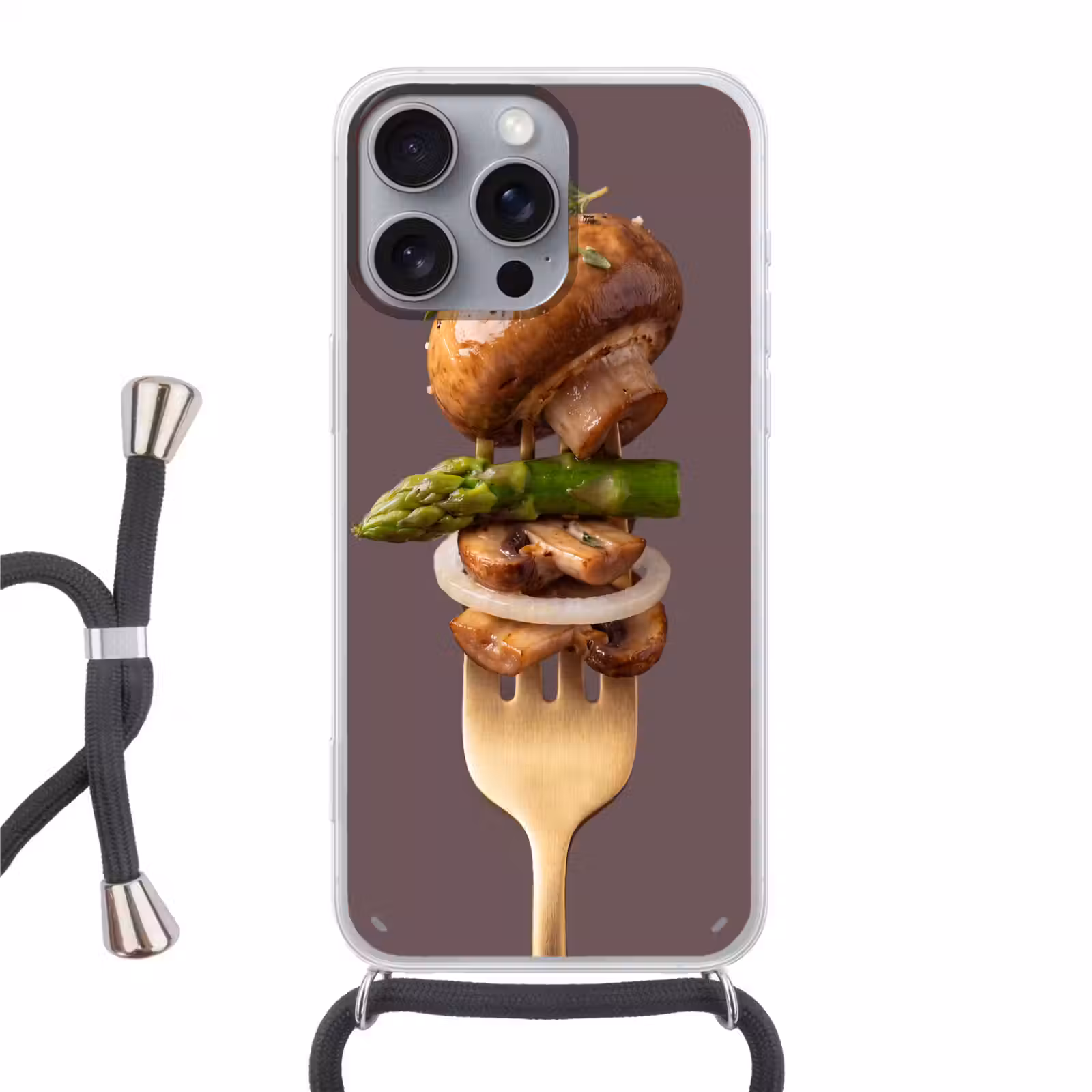 Telefoonhoesje met koord - Eten - Gestapeld - Vork — 1