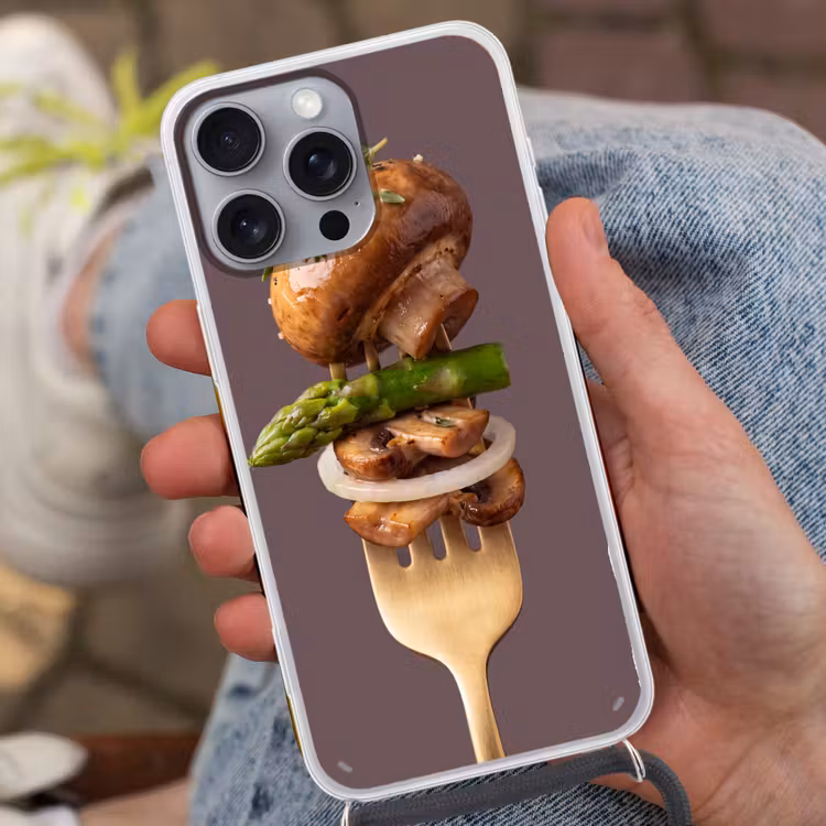 Telefoonhoesje met koord - Eten - Gestapeld - Vork — 2