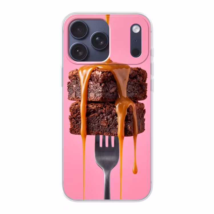 Telefoonhoesje Softcase - Brownie - Karamel - Eten — 1