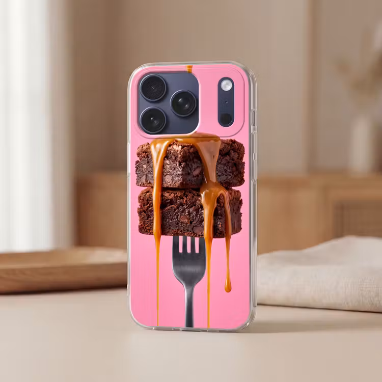 Telefoonhoesje Softcase - Brownie - Karamel - Eten — 3