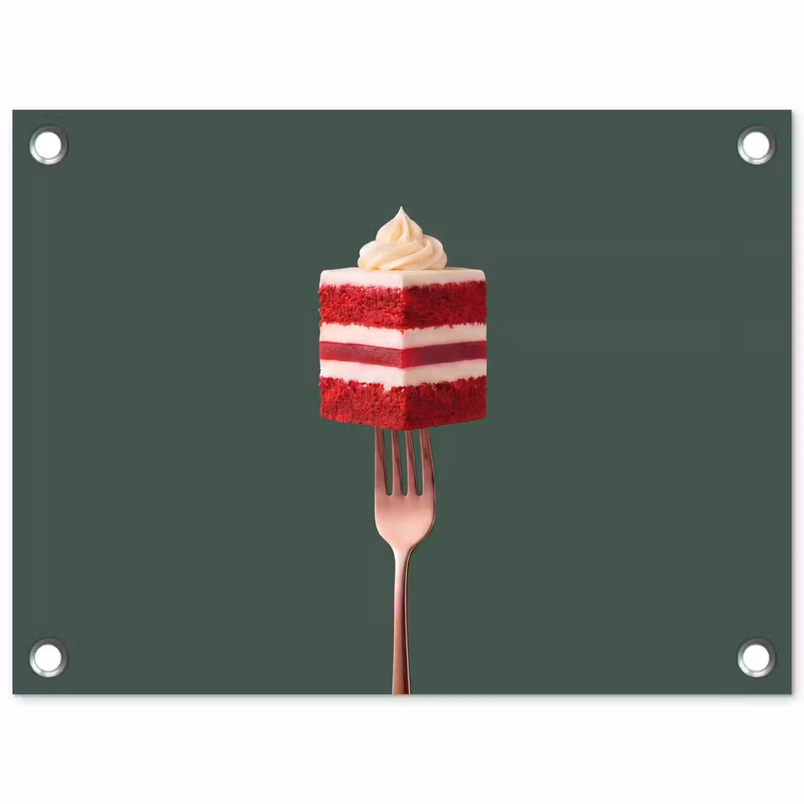 Tuinposter - Cake - Vork - Rood — 1