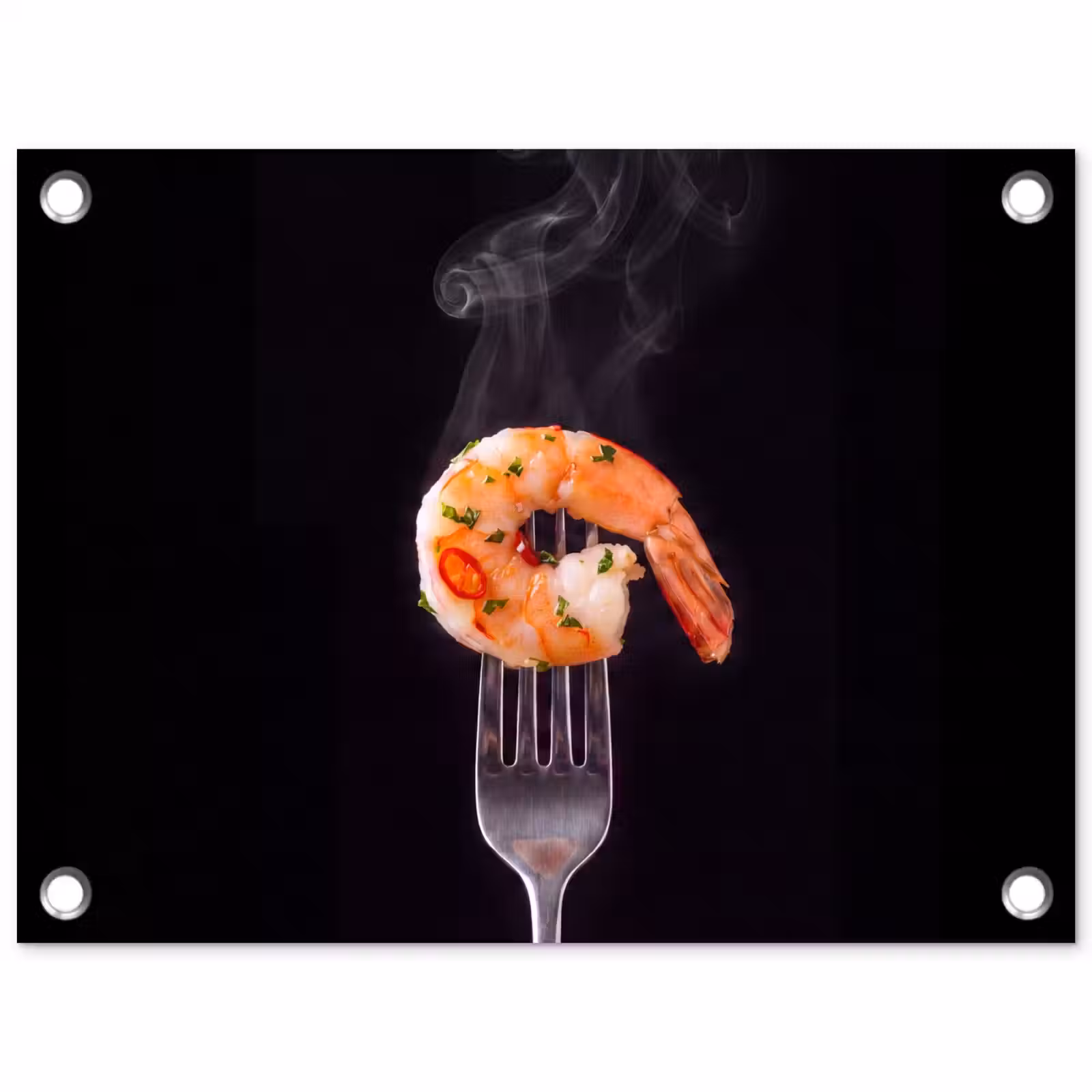 Tuinposter - Eten - Garnaal - Vork — 1