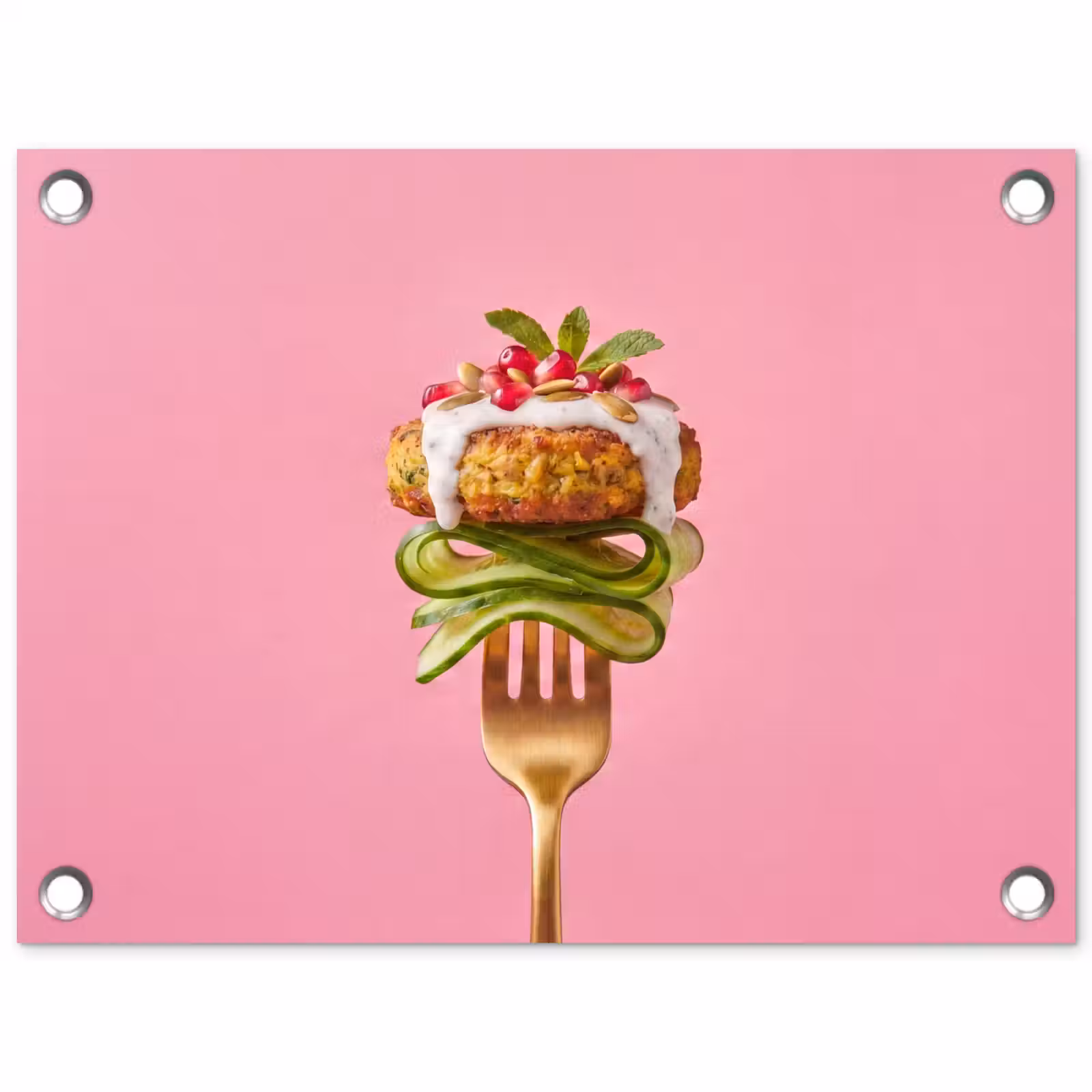 Tuinposter - Eten - Vork - Roze — 1
