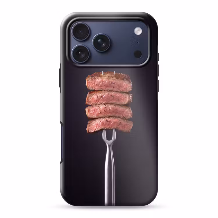 Telefoonhoesje Toughcase - Eten - Rosé - Vork — 1