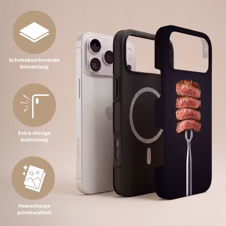 Telefoonhoesje Toughcase - Eten - Rosé - Vork — 3