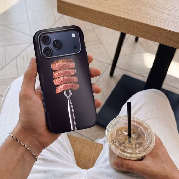 Telefoonhoesje Toughcase - Eten - Rosé - Vork — 4