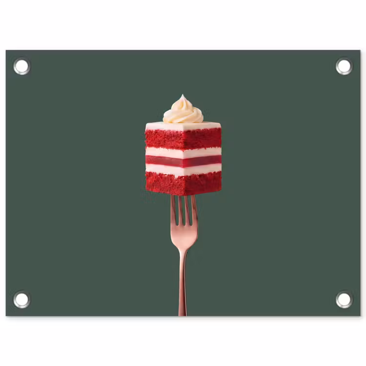Tuinposter - Cake - Vork - Rood — 1