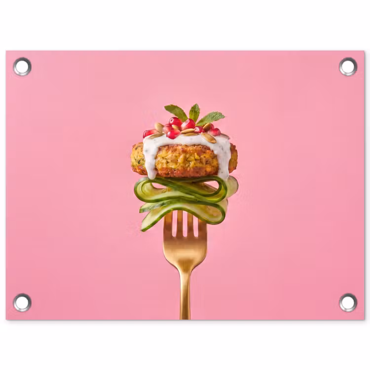 Tuinposter - Eten - Vork - Roze — 1