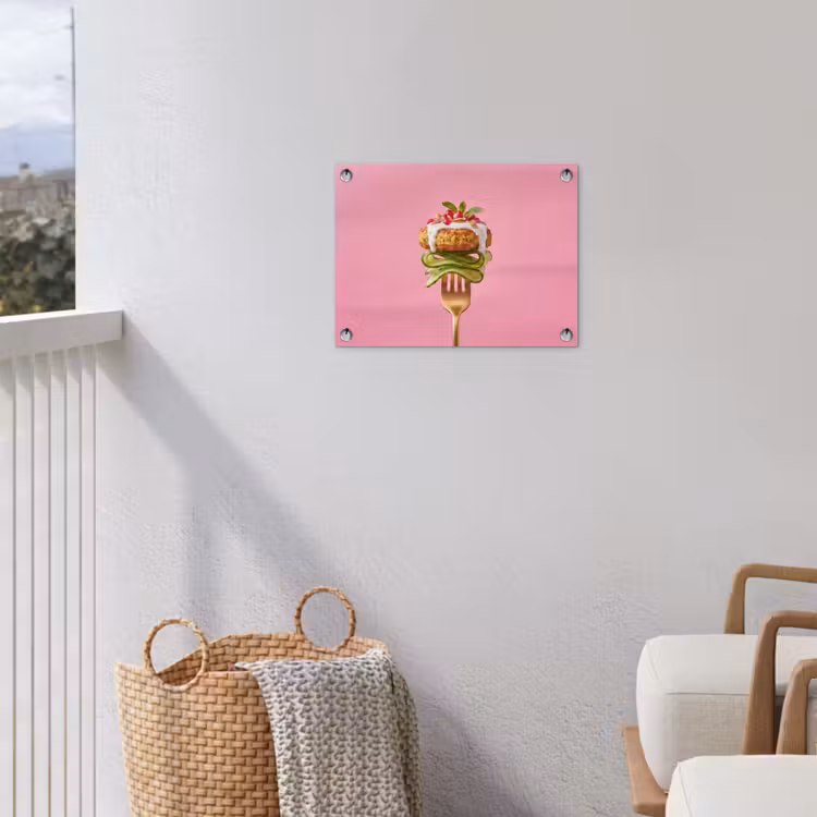 Tuinposter - Eten - Vork - Roze — 3