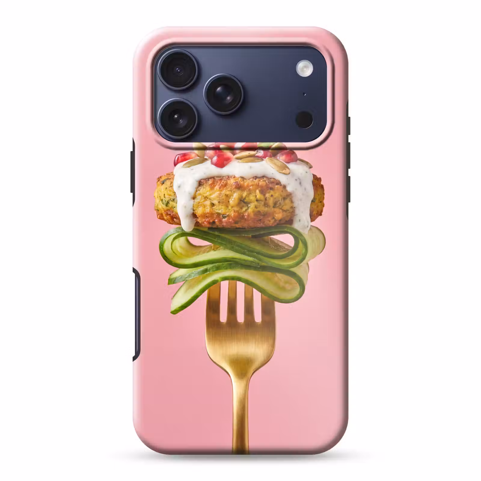Telefoonhoesje Toughcase - Eten - Vork - Roze — 1