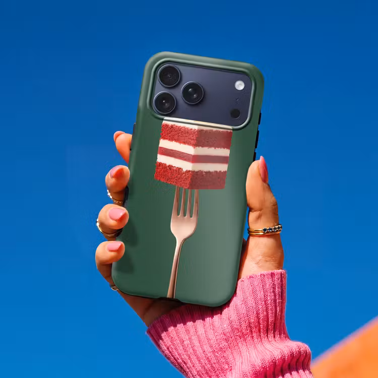 Telefoonhoesje Toughcase - Cake - Vork - Rood — 2