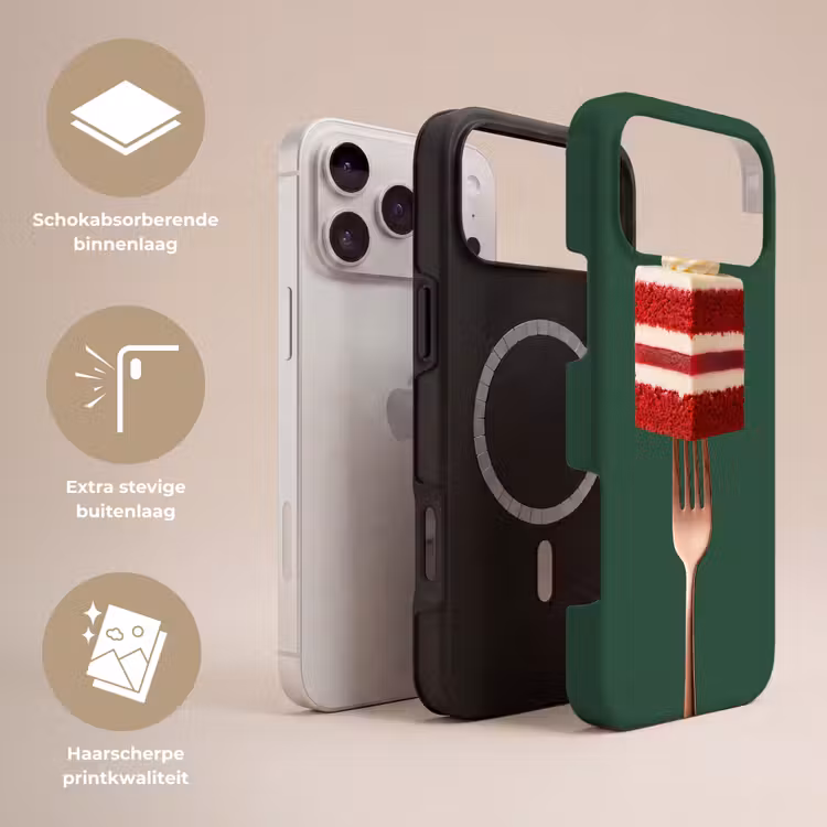 Telefoonhoesje Toughcase - Cake - Vork - Rood — 3