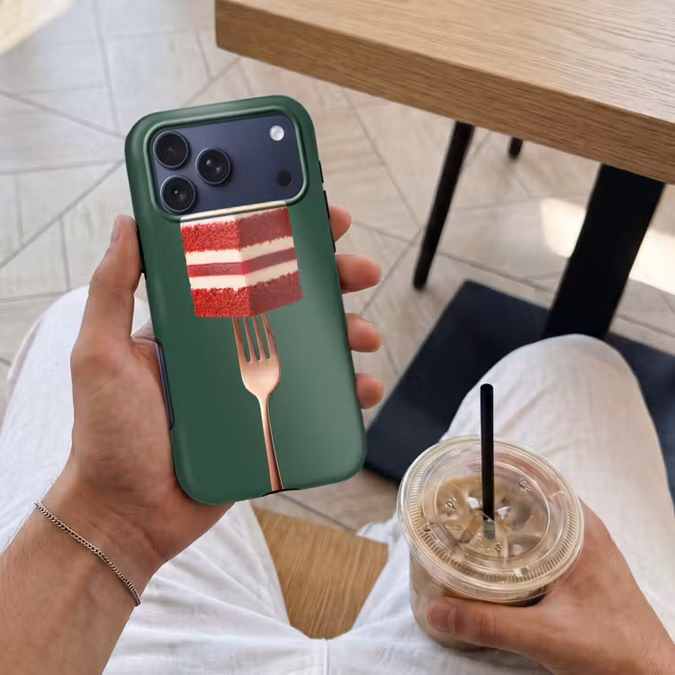 Telefoonhoesje Toughcase - Cake - Vork - Rood — 4