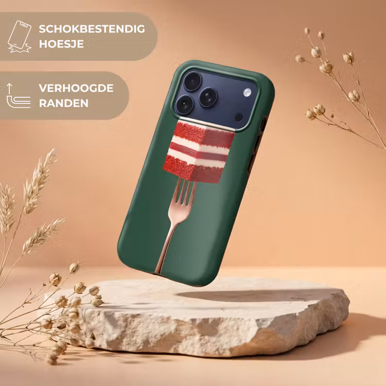 Telefoonhoesje Toughcase - Cake - Vork - Rood — 5